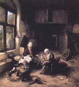 Ostade, Adriaen van, Interior of a Peasant's Cottage (mk25